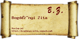 Bogdányi Zita névjegykártya